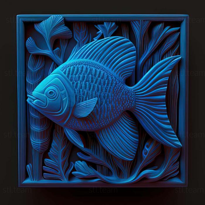 3D model Blue neon fish (STL)